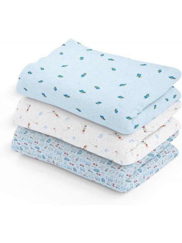 Papi Textil Cueiro Flanel Papi Estampado Para Bebê 1 0M X 80Cm Contém 03 Un 1.0mx80cm Azul