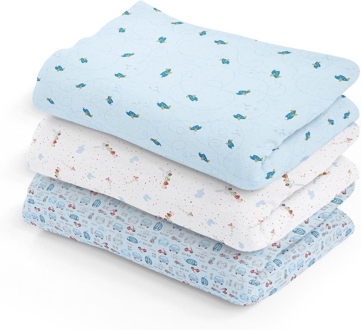 Papi Textil Cueiro Flanel Papi Estampado Para Bebê 1 0M X 80Cm Contém 03 Un 1.0mx80cm Azul